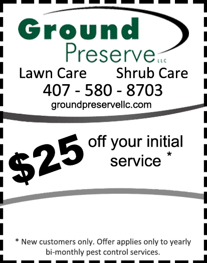 Pest Control Lawn Care shrub care  orlando central florida pest control special offer monthly special coupon